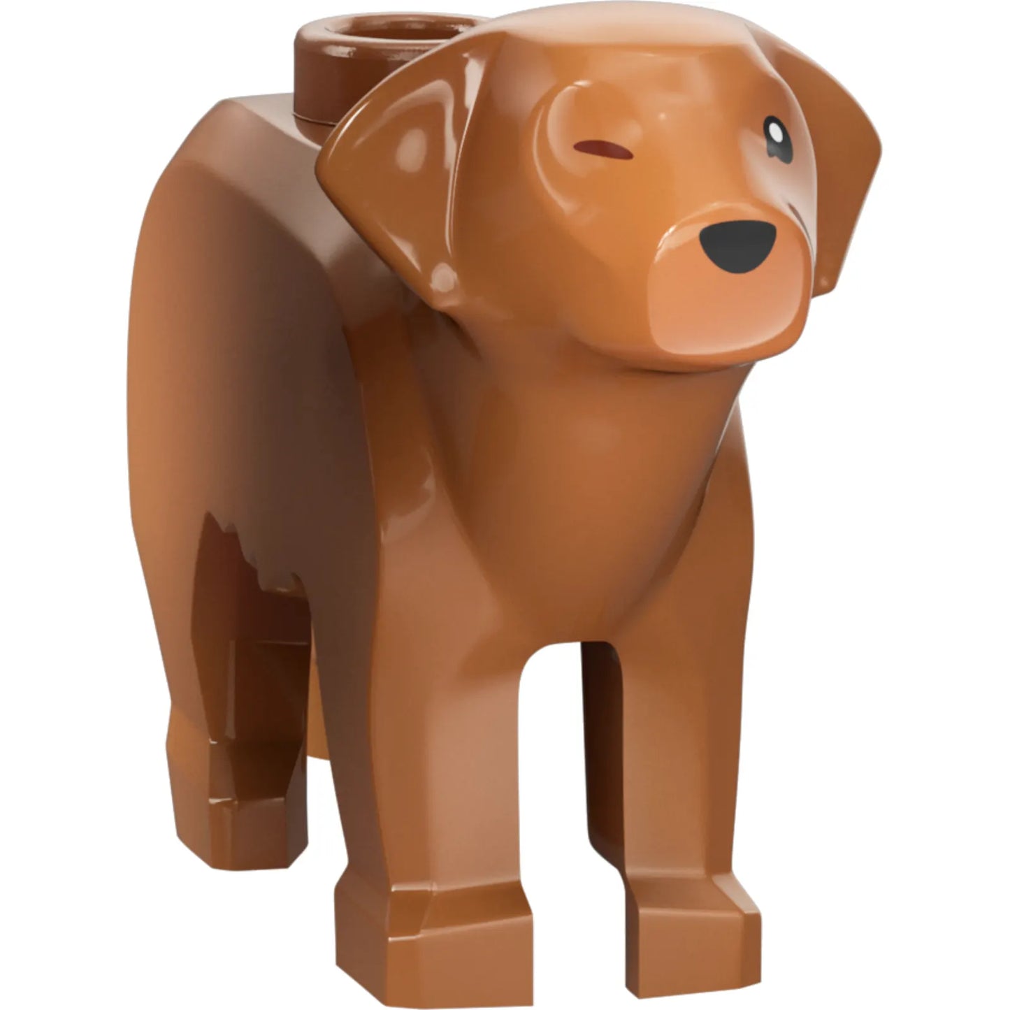 Part 69962pb02 - Dog, Labrador / Golden Retriever with Black Right Eye and Nose, Reddish Brown Closed Left Eye Pattern