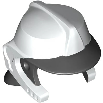 Part 69971pb01 - Minifigure, Headgear Fire Helmet with Molded Black Visor and Neck Protection Pattern