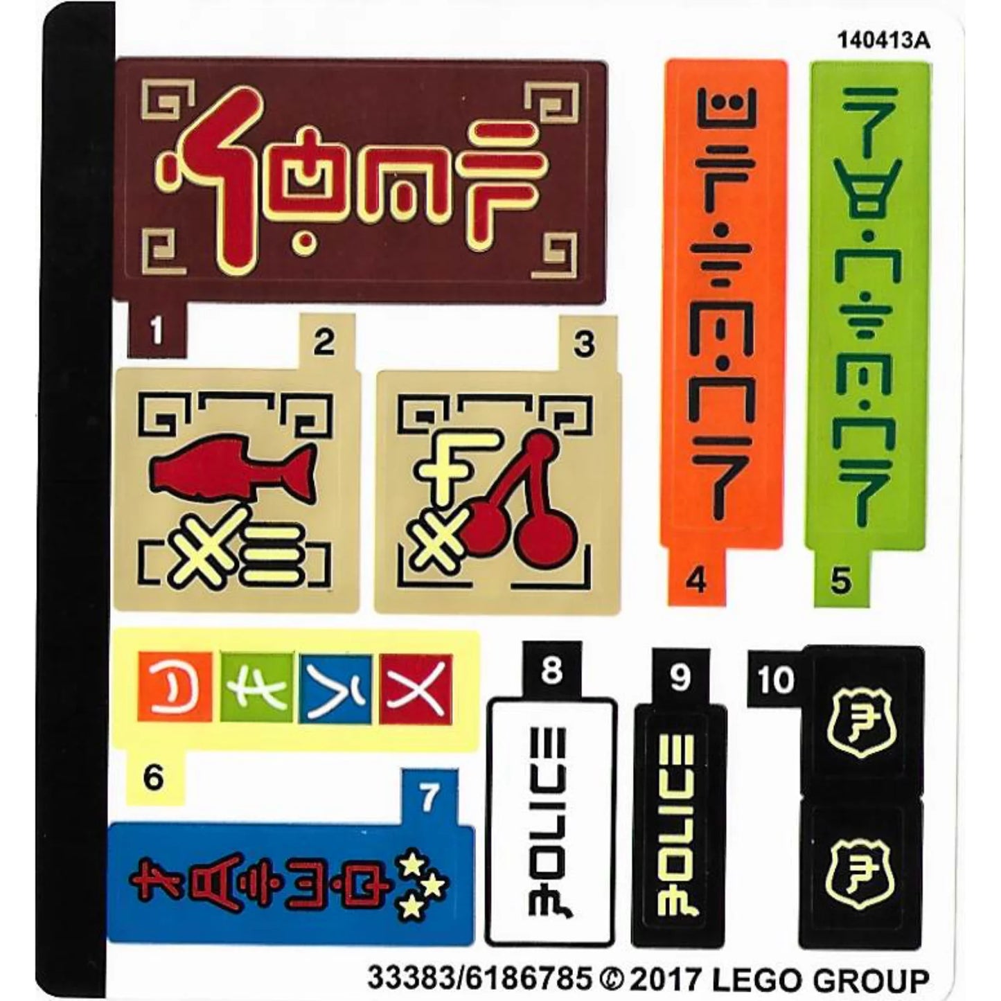 Part 70607stk01 - Sticker Sheet for Set 70607 - (33383/6186785)