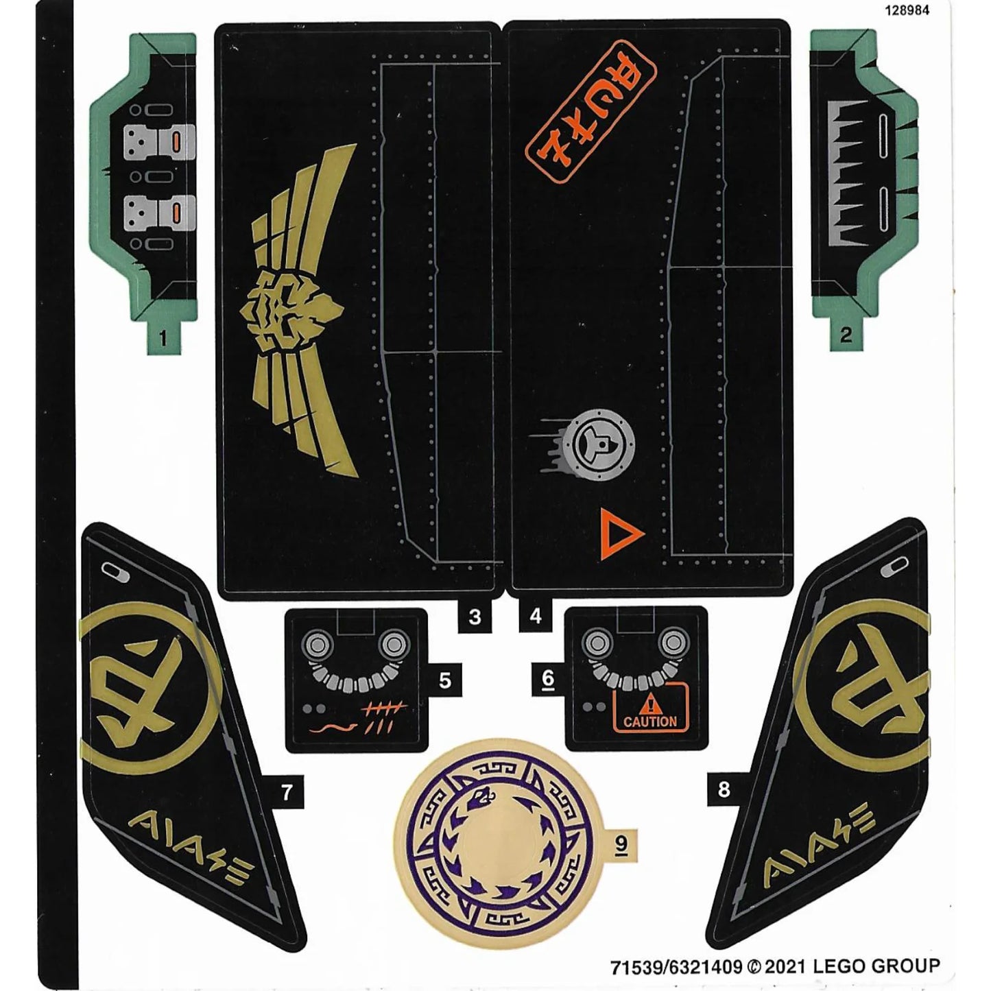 Part 71736stk01 - Sticker Sheet for Set 71736 - (71539/6321409)