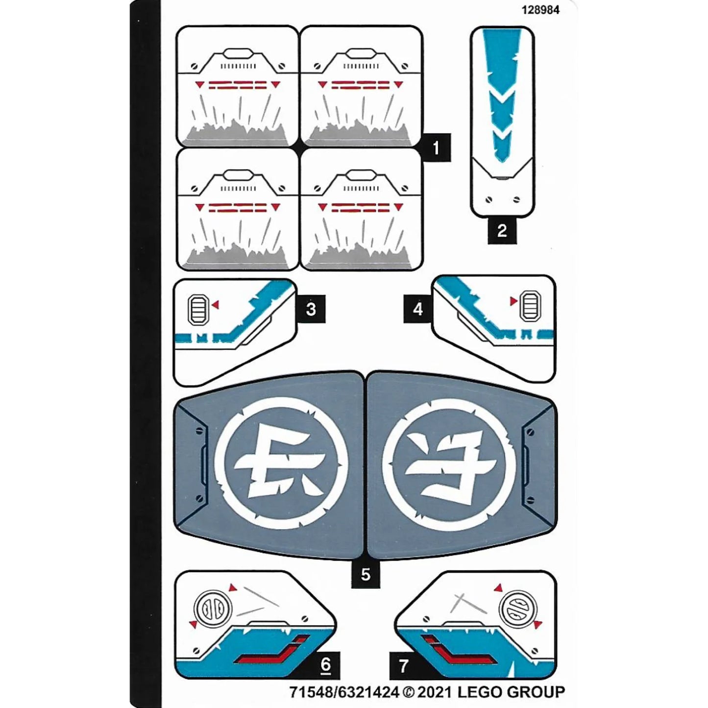 Part 71738stk01 - Sticker Sheet for Set 71738 - (71548/6321424)
