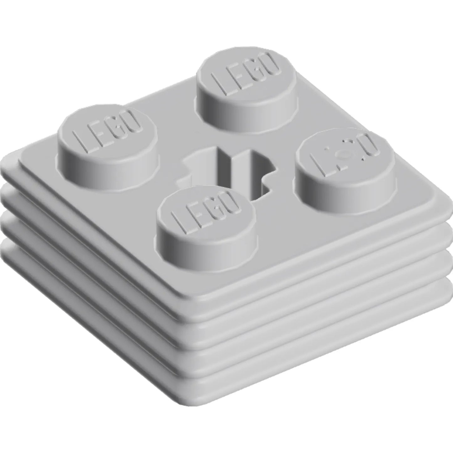 Part 71752 - Brick, Modified 2 x 2 x 2/3 Ribbed with Axle Hole