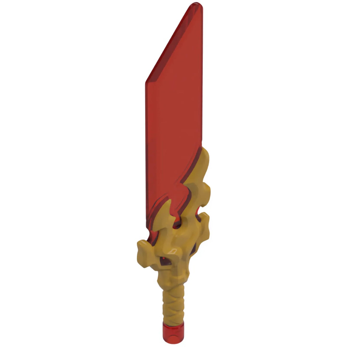 Part 7268pb01 - Minifigure, Weapon Sword with Pommel with Molded Pearl Gold Hilt with Flaming Dragon Head Pattern