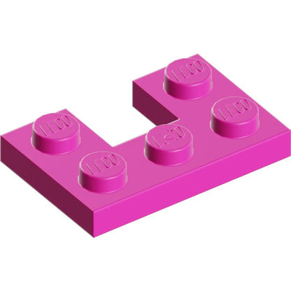 Teil 73831 - Platte, modifiziert 2 x 3 mit 1 x 1 Ausschnitt