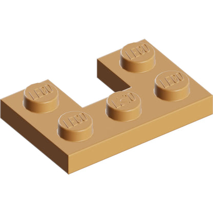 Teil 73831 - Platte, modifiziert 2 x 3 mit 1 x 1 Ausschnitt