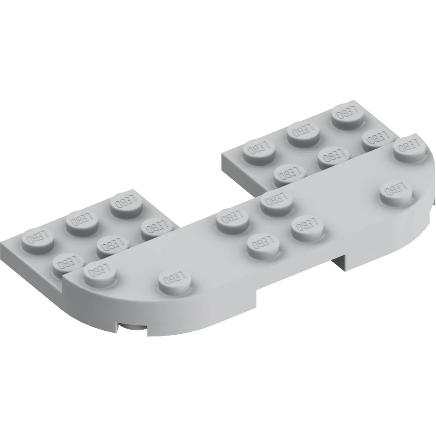 Part 73832 - Plate, Round 4 x 8 x 2/3, Raised 2 x 8 and 2 x 2 Cutout