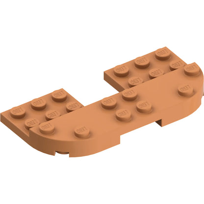 Part 73832 - Plate, Round 4 x 8 x 2/3, Raised 2 x 8 and 2 x 2 Cutout