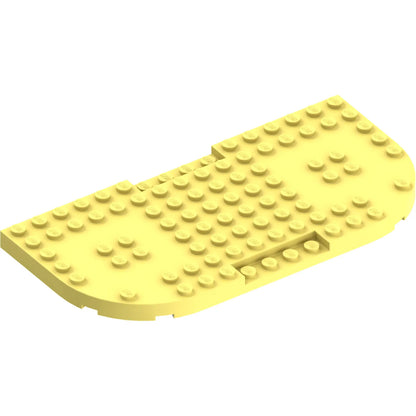 Part 74166 - Brick, Modified 8 x 16 x 2/3 with 1 x 4 Indentations and 2 Rounded Corners
