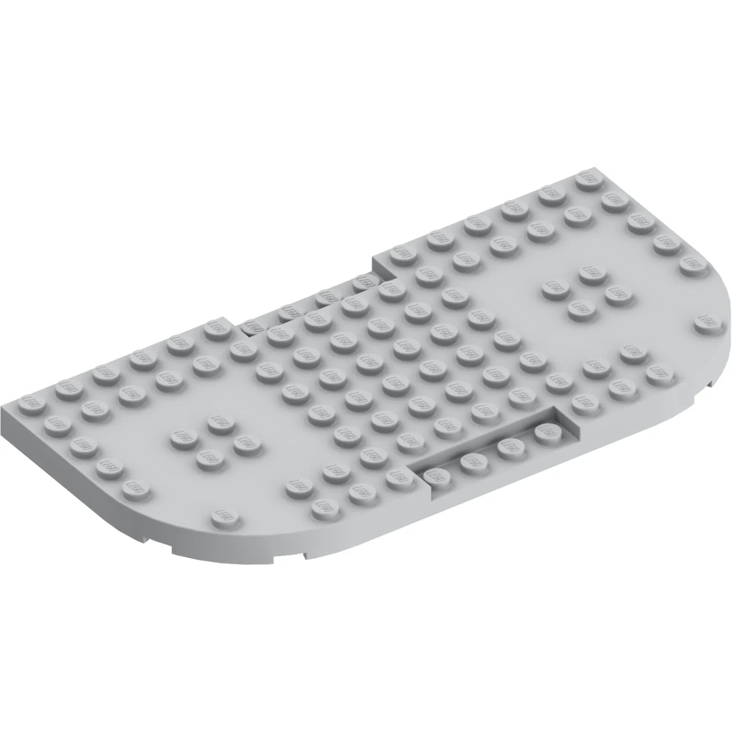 Part 74166 - Brick, Modified 8 x 16 x 2/3 with 1 x 4 Indentations and 2 Rounded Corners