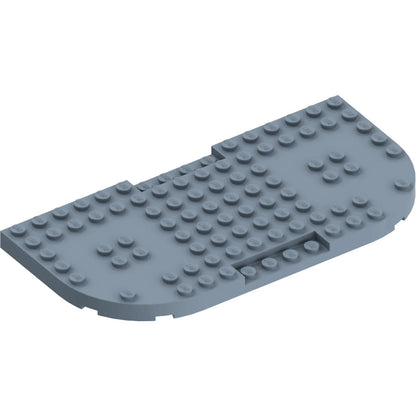 Part 74166 - Brick, Modified 8 x 16 x 2/3 with 1 x 4 Indentations and 2 Rounded Corners