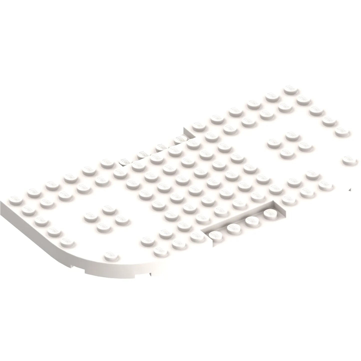Part 74166 - Brick, Modified 8 x 16 x 2/3 with 1 x 4 Indentations and 2 Rounded Corners