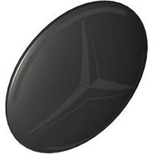 Part 75902pb32 - Minifigure, Shield Circular Convex Face with Dark Silver Mercedes-Benz Logo Pattern