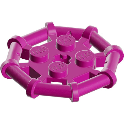 Part 75937 - Plate, Modified 2 x 2 with Bar Frame Octagonal, Reinforced, Completely Round Studs