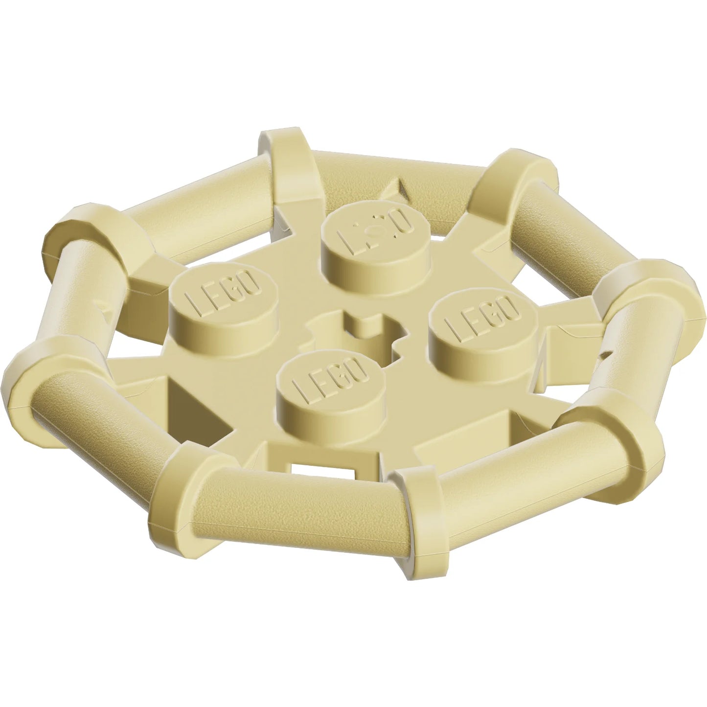 Part 75937 - Plate, Modified 2 x 2 with Bar Frame Octagonal, Reinforced, Completely Round Studs