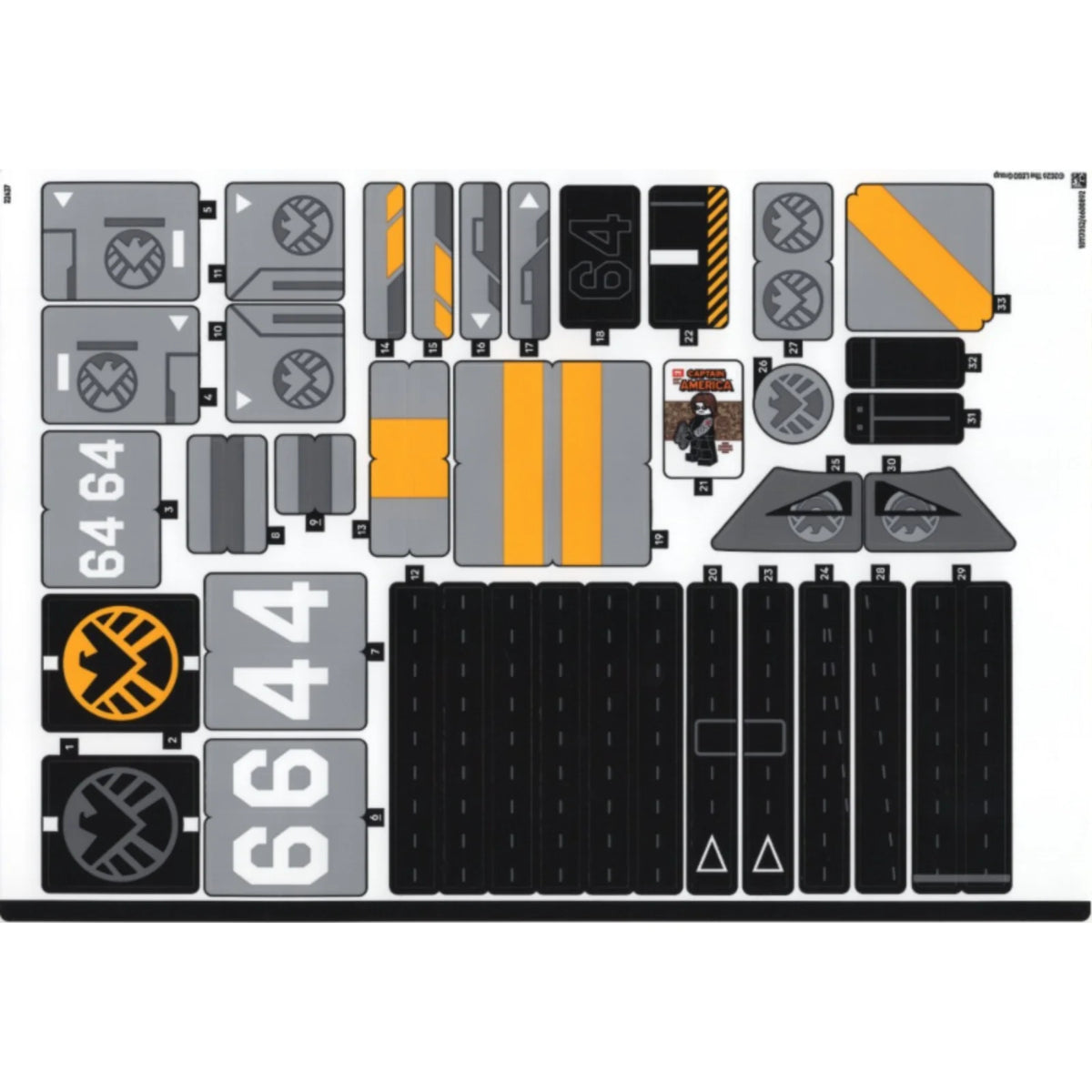 Part 76354stk01 - Sticker Sheet for Set 76354 - (10117052/6600892)