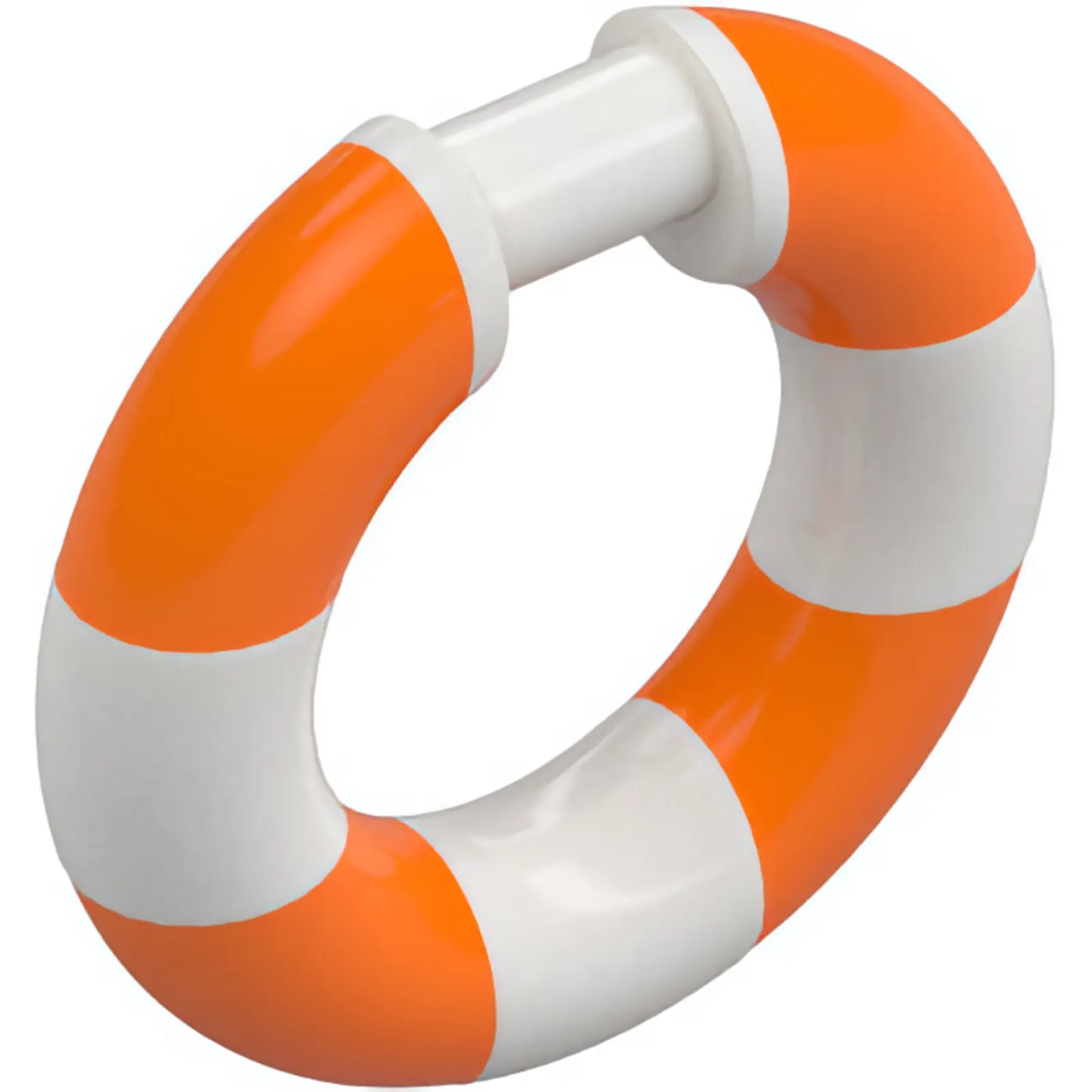 Part 7649pb02 - Minifigure, Utensil Life Preserver with Molded Orange Sections Pattern