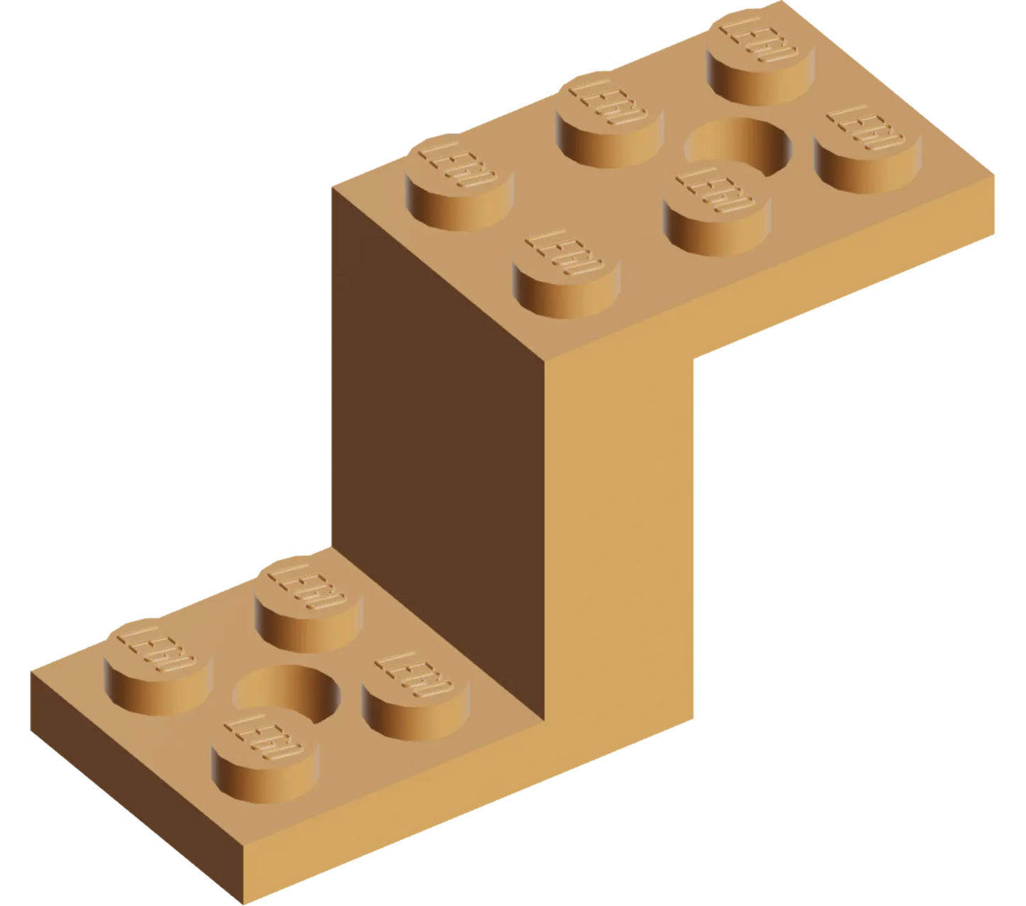 Part 76766 - Bracket 5 x 2 x 2 1/3 with 2 Holes and Bottom Stud Holder