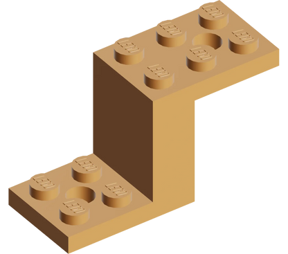Part 76766 - Bracket 5 x 2 x 2 1/3 with 2 Holes and Bottom Stud Holder