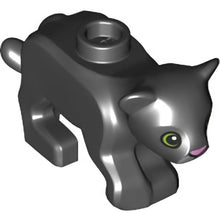 Part 77307pb03 - Lion Baby Cub with Bright Pink Nose, Light Bluish Gray Muzzle, and Lime Rings around Eyes Pattern (Panther Tendi)