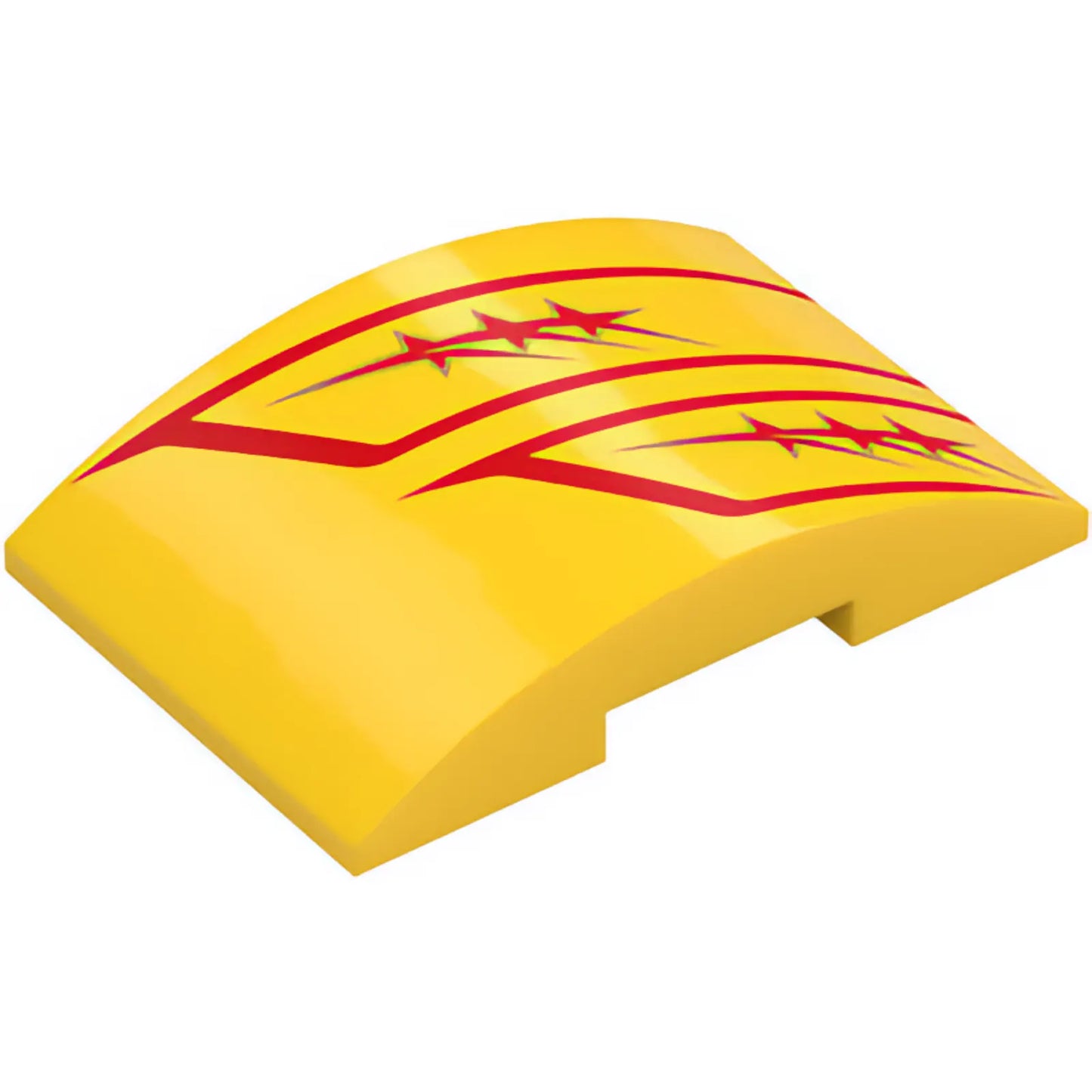 Part 78522pb015R - Slope, Curved 6 x 4 Double with Red Stars and Stripes Pattern Model Right Side