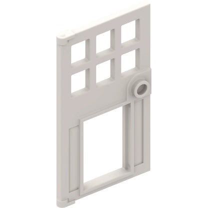 Part 79730 - Door 1 x 4 x 6 with 6 Panes, Stud Handle, and Hole for Pet Flap