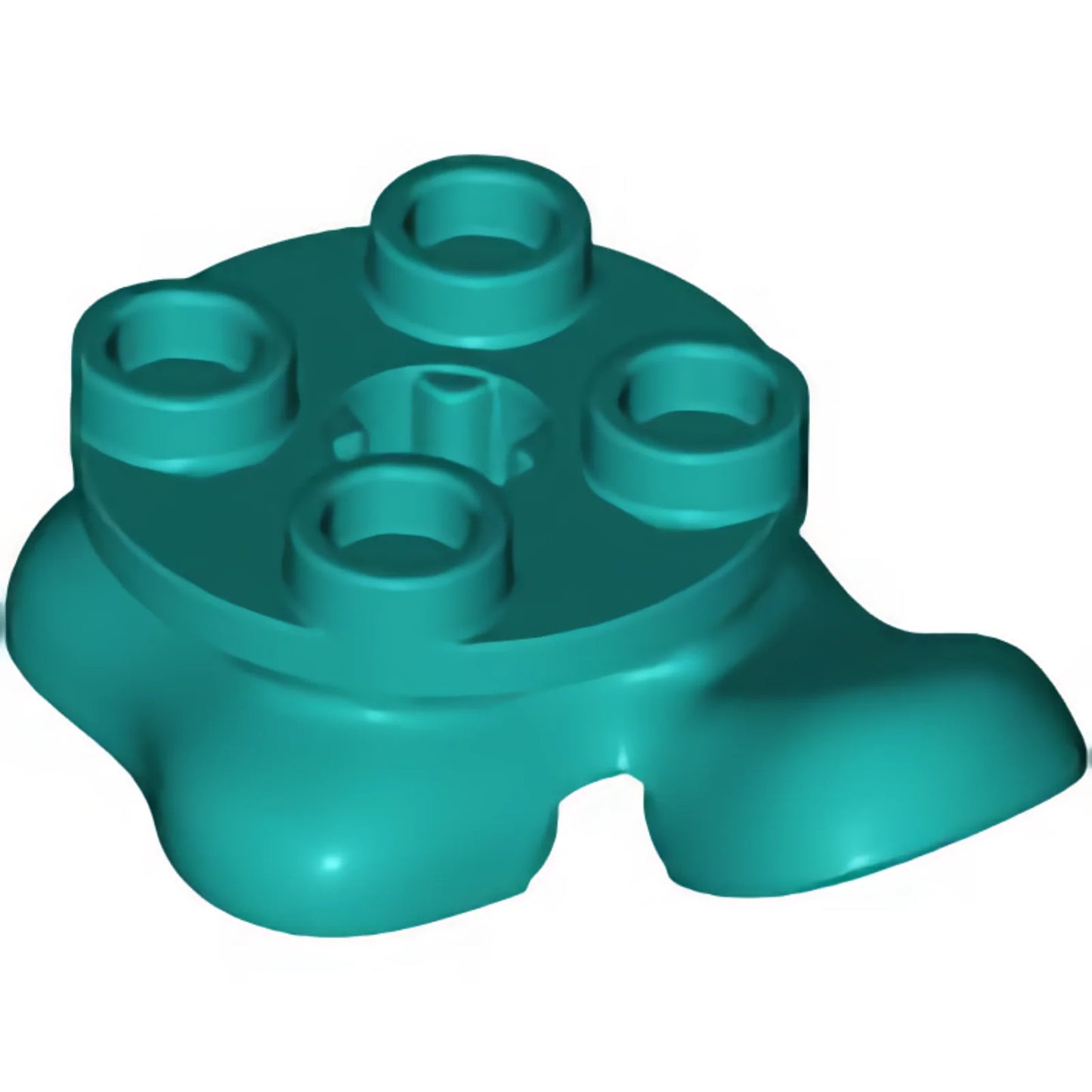 Part 79750 - Legs with Plate Round 2 x 2 and Axle Hole - 2 Feet, 1 Raised