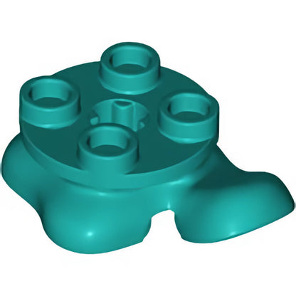 Part 79750 - Legs with Plate Round 2 x 2 and Axle Hole - 2 Feet, 1 Raised