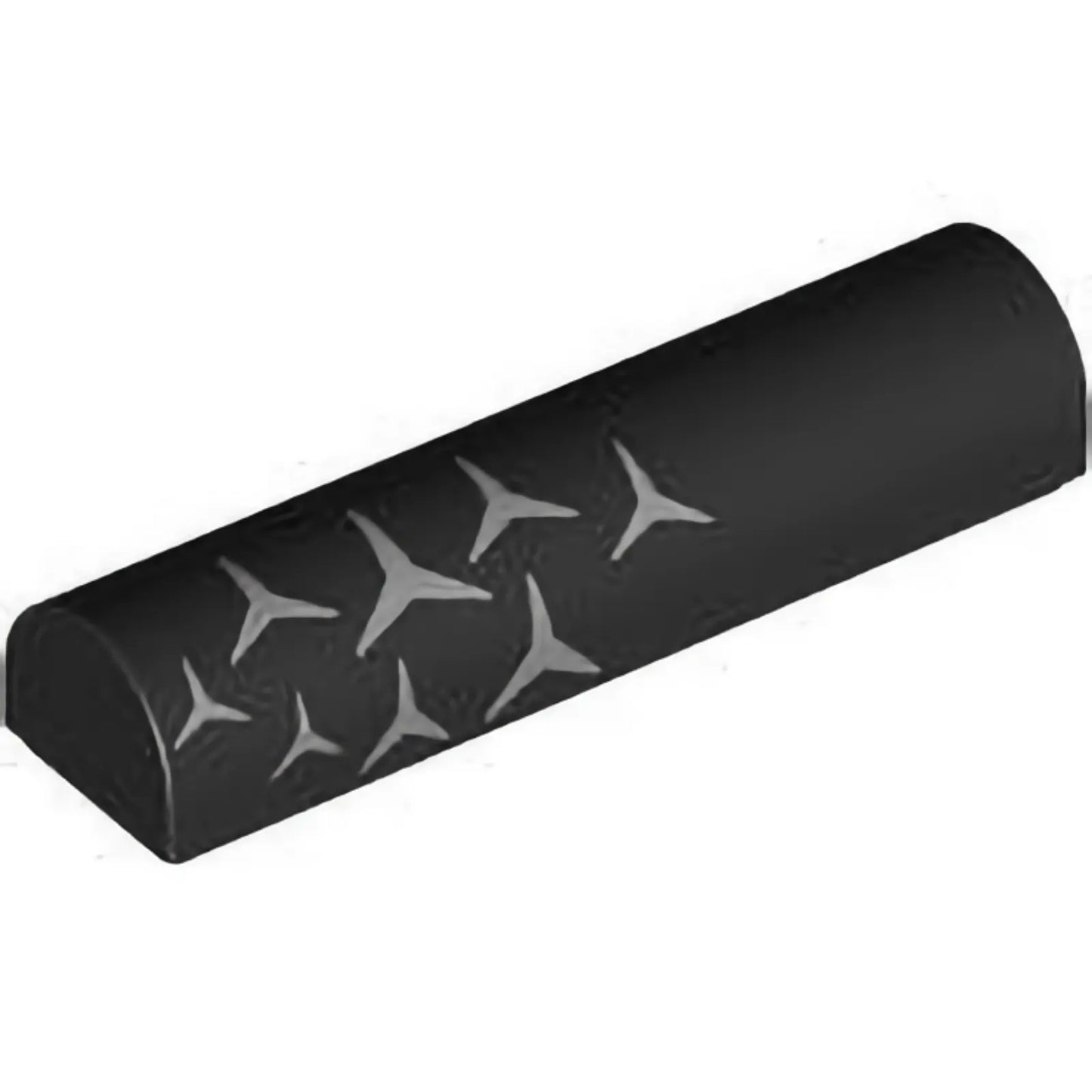 Part 79756pb03L - Slope, Curved 1 x 4 x 2/3 Double with Silver Mercedes Logo Repeating Pattern Model Left Side