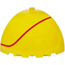 Part 8010pb01L - Panel 5 x 5 x 3 1/3 Corner Convex with Curved Top with Red Stripe Pattern Model Left Side