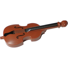 Part 80444pb01 - Minifigure, Utensil Musical Instrument, Double Bass with Black Neck, Tailpiece, and F Holes and Silver Strings Pattern