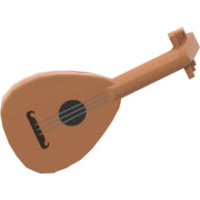 Part 80503pb01 - Minifigure, Utensil Musical Instrument, Lute with Dark Brown Neck and Silver Strings Pattern