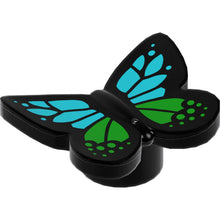 Part 80674pb04 - Butterfly with Stud Holder with Medium Azure and Bright Green Wings Pattern