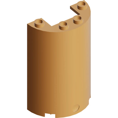 Part 85941 - Cylinder Half 2 x 4 x 5 with 1 x 2 Cutout