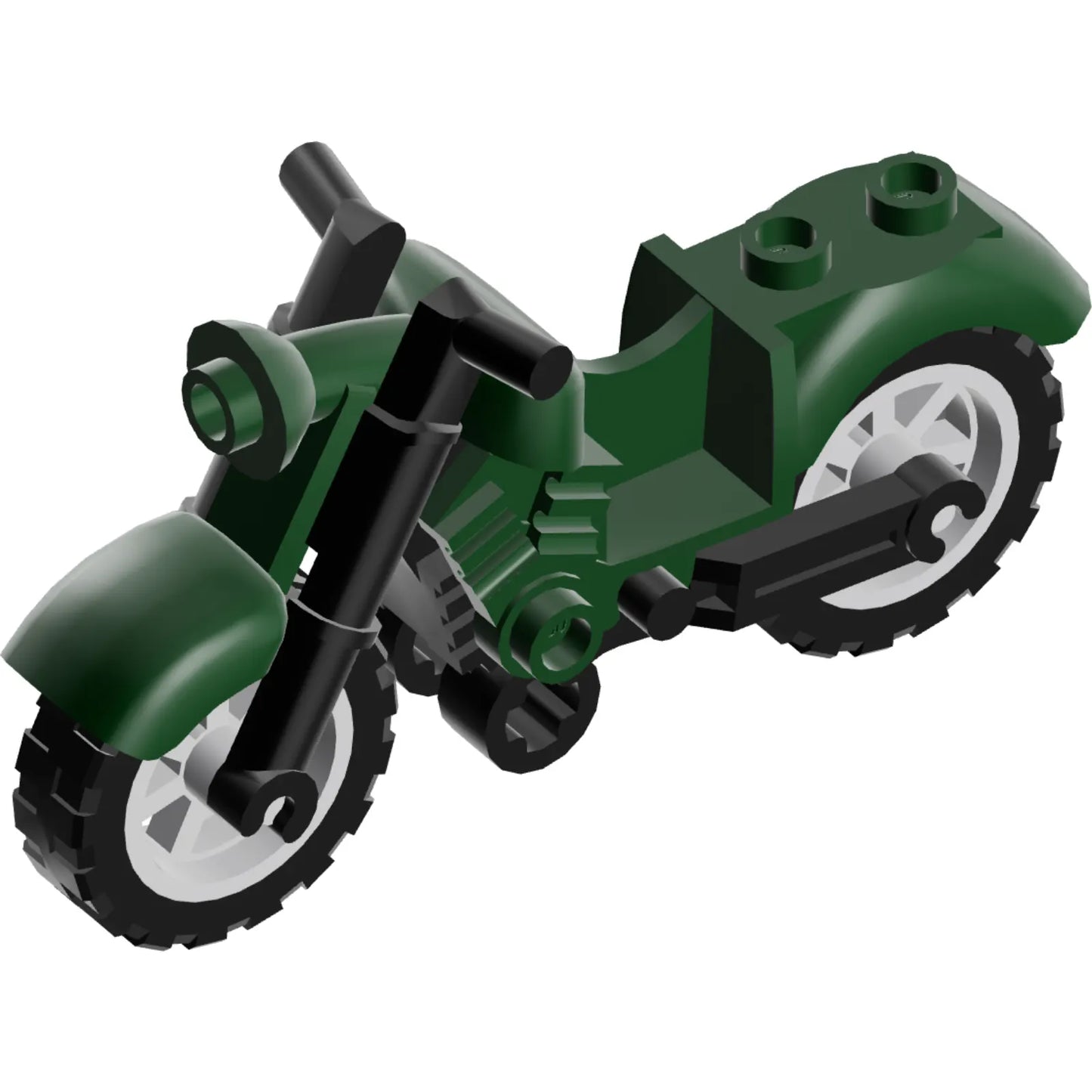 Teil 85983c01 - Motorrad Vintage mit schwarzem Chassis und hellblaugrauen Rädern