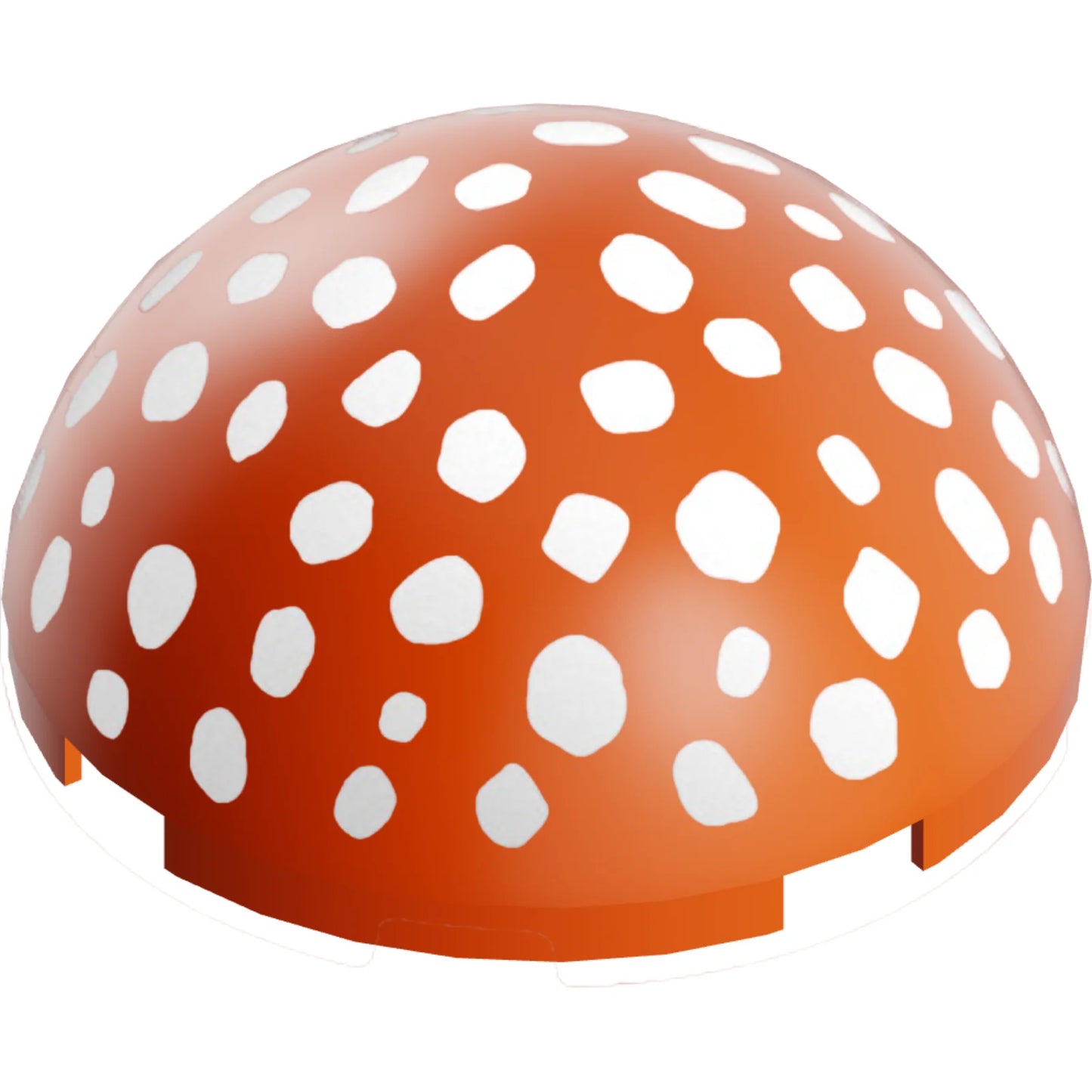 Part 86500pb09 - Cylinder Hemisphere 4 x 4 with White Mushroom Spots Pattern