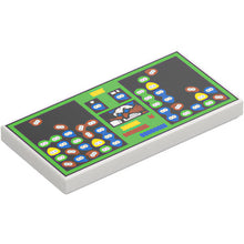 Part 87079pb1453 - Tile 2 x 4 with Video Game Blobs on Black and Bright Green Screen Pattern