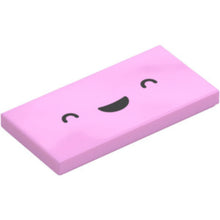 Part 87079pb1682 - Tile 2 x 4 with Black Eyes and Open Mouth Grin Pattern