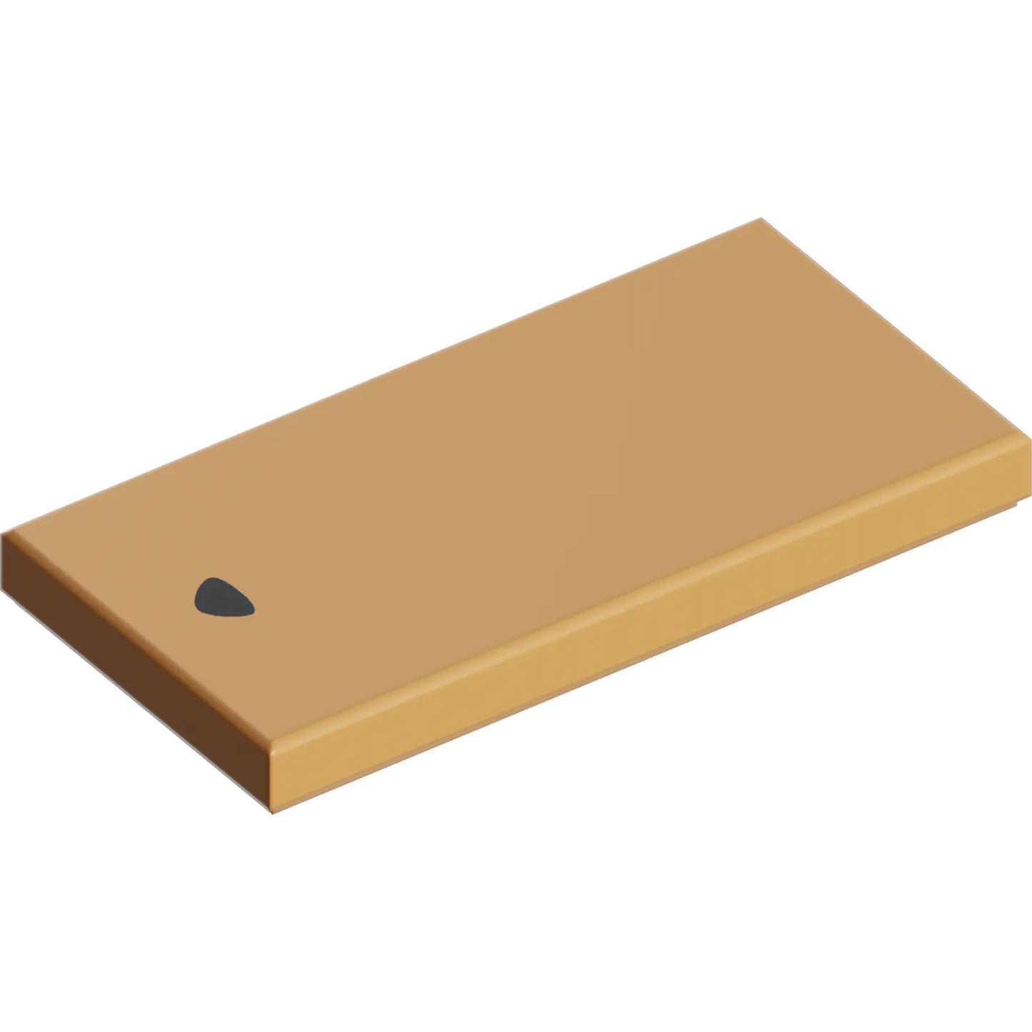 Part 87079pb1720 - Tile 2 x 4 with Black Triangle Pattern (Pokémon Eevee Nose)