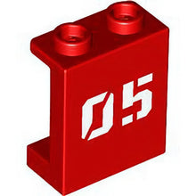 Part 87552pb119 - Panel 1 x 2 x 2 with Side Supports - Hollow Studs with White '05' Pattern