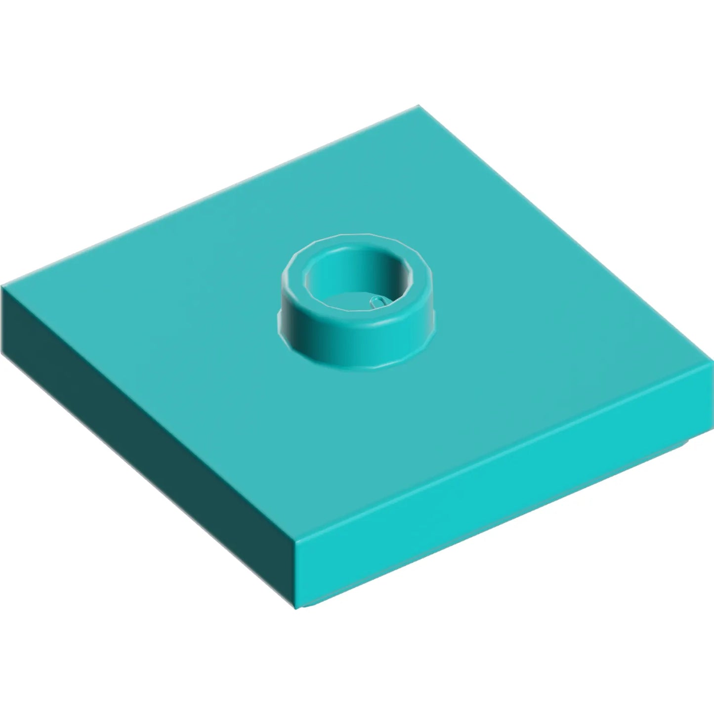 Part 87580 - Plate, Modified 2 x 2 with Groove and 1 Stud in Center (Jumper)