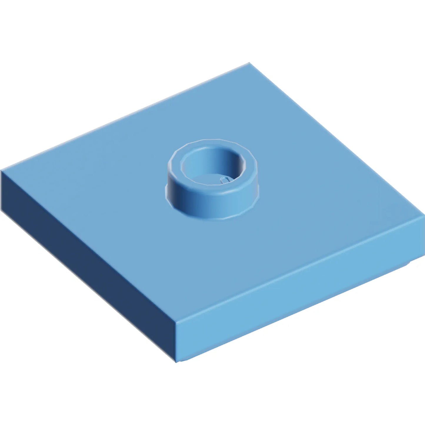 Part 87580 - Plate, Modified 2 x 2 with Groove and 1 Stud in Center (Jumper)