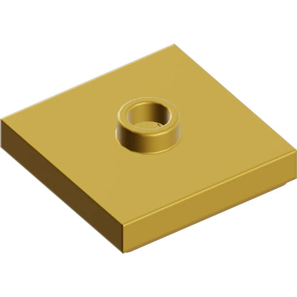Part 87580 - Plate, Modified 2 x 2 with Groove and 1 Stud in Center (Jumper)