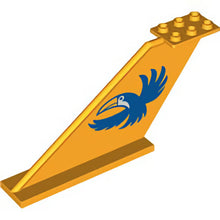 Part 87614pb013 - Tail 12 x 2 x 5 with Blue Toucan Bird Pattern on Both Sides