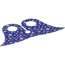 Part 88686pb01 - Minifigure Cape Cloth, Pointed Collar with Silver Stars and Crescent Moons Pattern - Traditional Starched Fabric