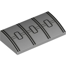 Part 88930pb094 - Slope, Curved 2 x 4 x 2/3 with Bottom Tubes with Headlights, Roll Bars, Chain and Skull Pattern