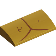 Part 88930pb178 - Slope, Curved 2 x 4 x 2/3 with Bottom Tubes with Reddish Brown Curved Lines and Dots Pattern