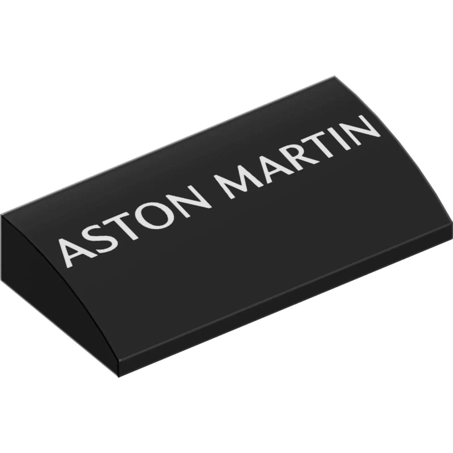 Part 88930pb185 - Slope, Curved 2 x 4 x 2/3 with Bottom Tubes with White 'ASTON MARTIN' Pattern