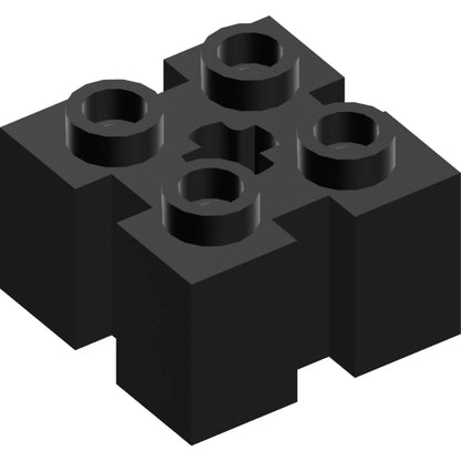 Teil 90258 - Stein, modifiziert 2 x 2 mit Kanälen und Achsloch