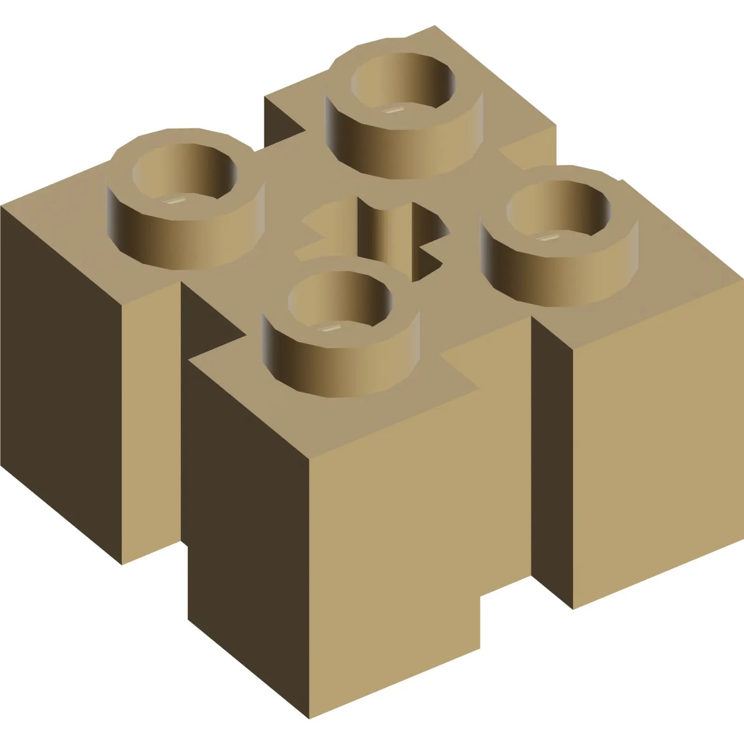 Part 90258 - Brick, Modified 2 x 2 with Channels and Axle Hole