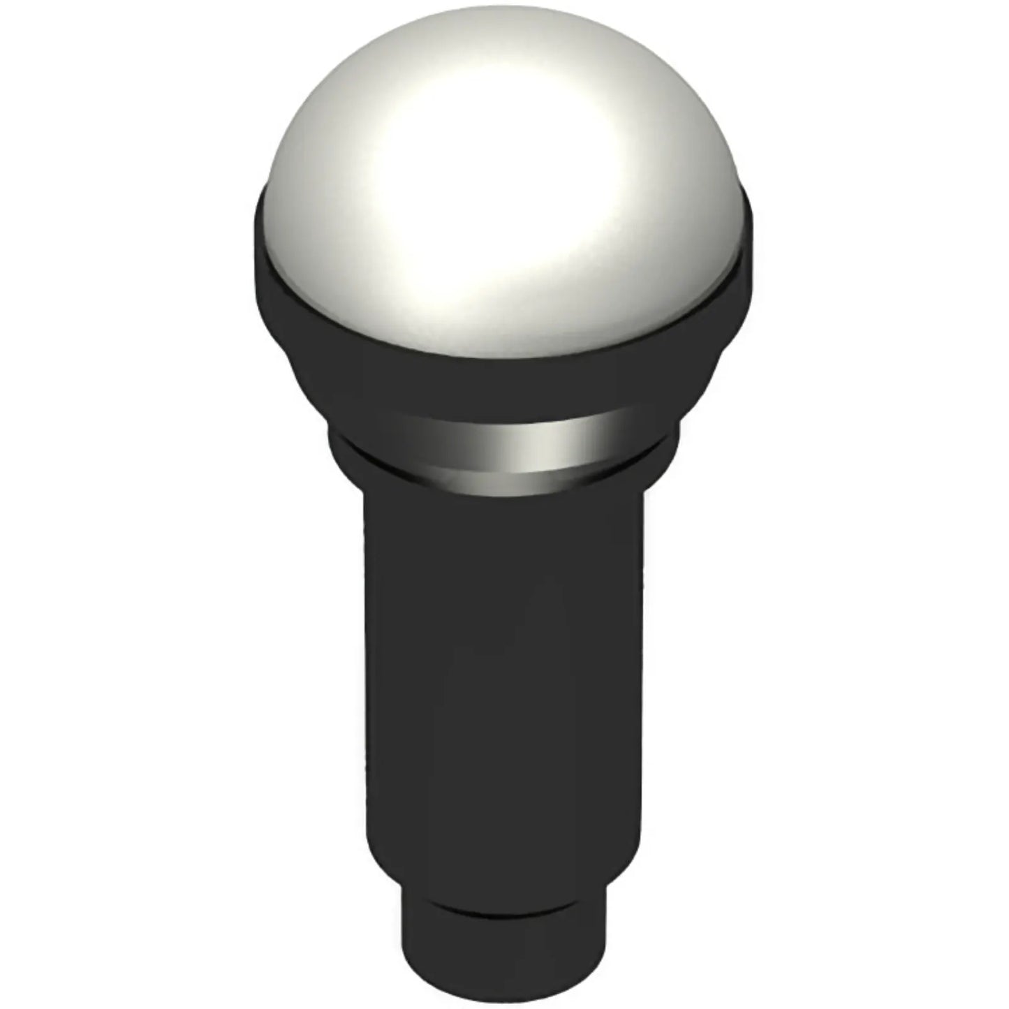 Part 90370pb05 - Minifigure, Utensil Microphone with Metallic Silver Top Half Screen Pattern